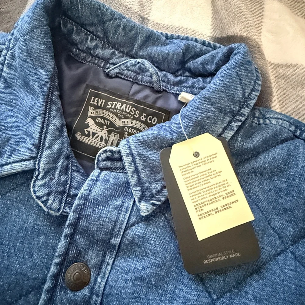 Levi's Quilted Denim Jacket - Blue - Picture 3 of 10